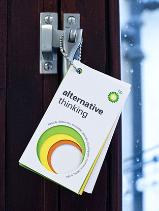BP leaflet on door on alternative thinking